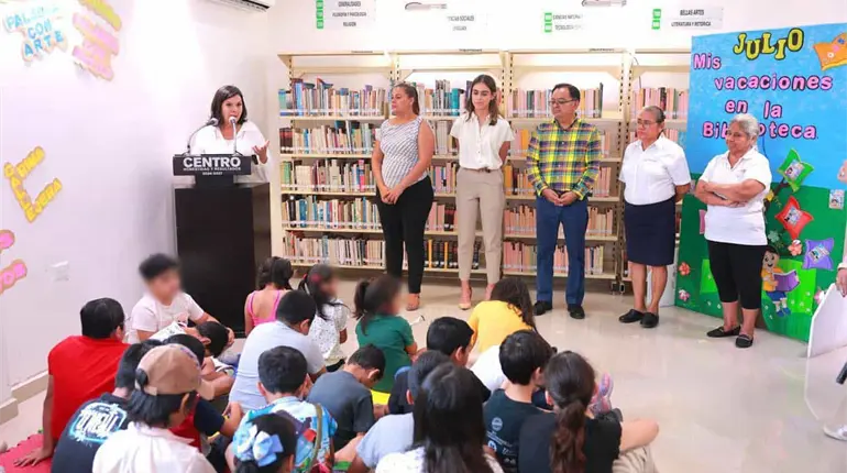 Inaugura ayuntamiento de Centro los talleres de verano "Mis Vacaciones en la Biblioteca 2025"