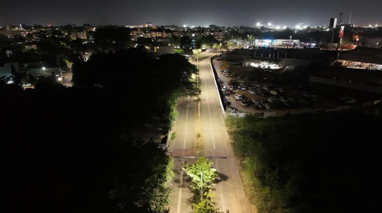 Inaugura Centro rehabilitación de alumbrado público en Centropolis, Tamulté de las Barrancas y Tierra Colorada