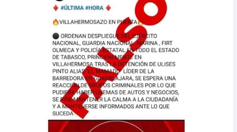 Descarta gobierno nuevo "Villahermosazo" tras detención de Ulises Pinto