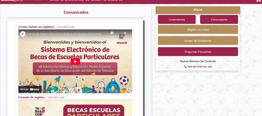 Setab restablece registro en línea para becas particulares, pero no aclara si ajustará calendario tras caída del sistema