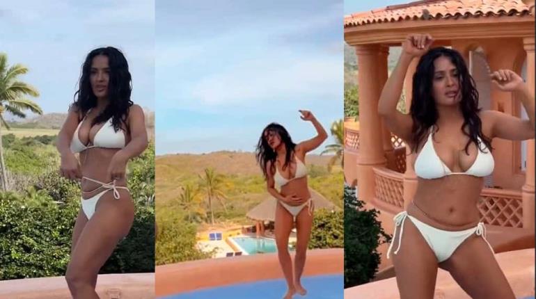 Salma Hayek derrocha sensualidad con Baile Inolvidable de Bad Bunny
