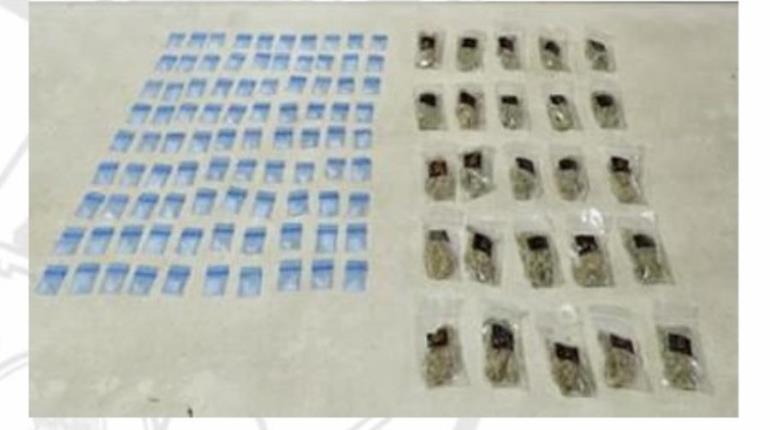 Detienen a 4 hombres y 1 mujer en Centro por portación de armas y droga