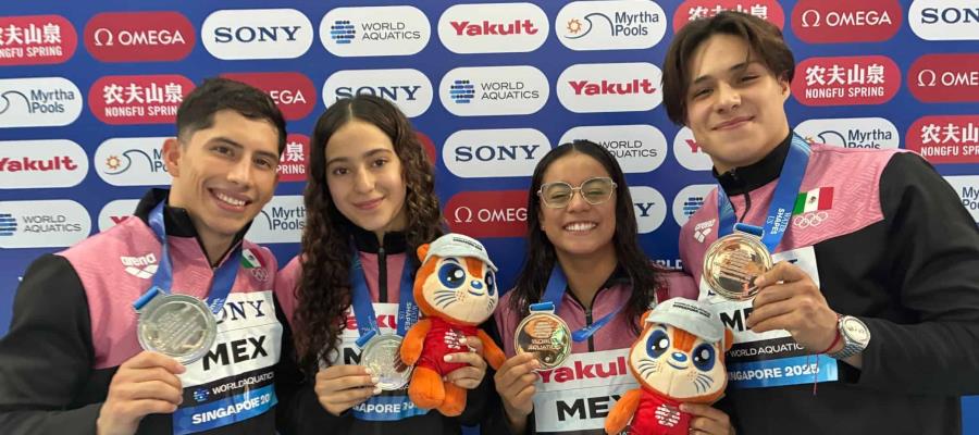 México gana primeras medallas en Mundial de Deportes Acuáticos México gana primeras medallas en Mundial de Deportes Acuáticos