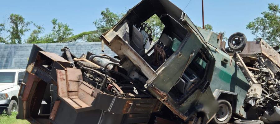 FGR destruye 23 vehículos "monstruos" en Tamaulipas FGR destruye 23 vehículos "monstruos" en Tamaulipas