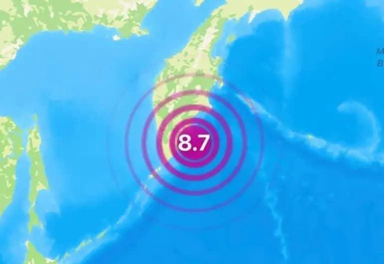 Sismo de magnitud 8.7 azota a Rusia; emiten alertas de tsunami en el Pacífico Sismo de magnitud 8.7 azota a Rusia; emiten alertas de tsunami en el Pacífico