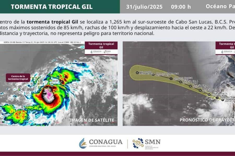 Se forma la tormenta tropical ´Gil´ en el Pacífico Se forma la tormenta tropical ´Gil´ en el Pacífico