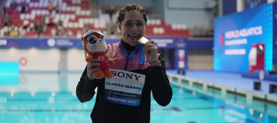 El clavadista Osmar Olvera gana la primera medalla de oro para México en mundial de Singapur 2025 El clavadista Osmar Olvera gana la primera medalla de oro para México en mundial de Singapur 2025