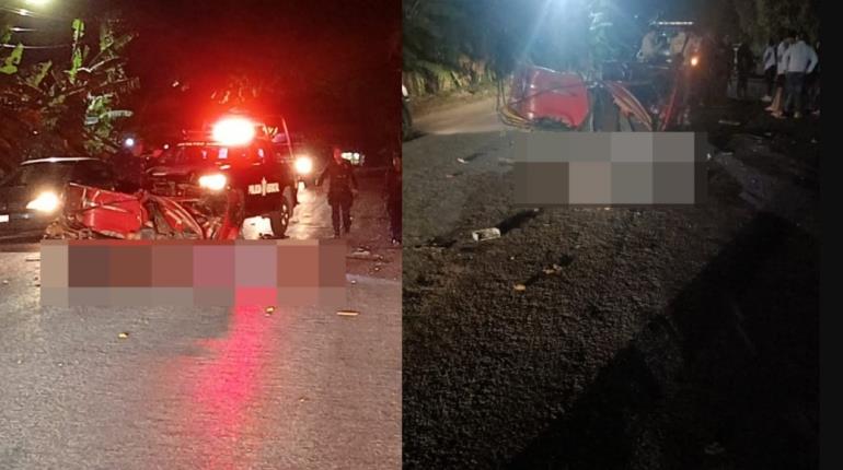 Un muerto y dos heridos, deja choque de un pochimovil contra un coche en Corregidora segunda de Centro