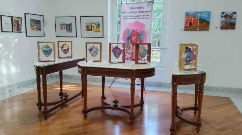 Niñas artistas montan exposición ´Corazón Tacotalpense´ en el Centro Cultural Quinta Grijalva
