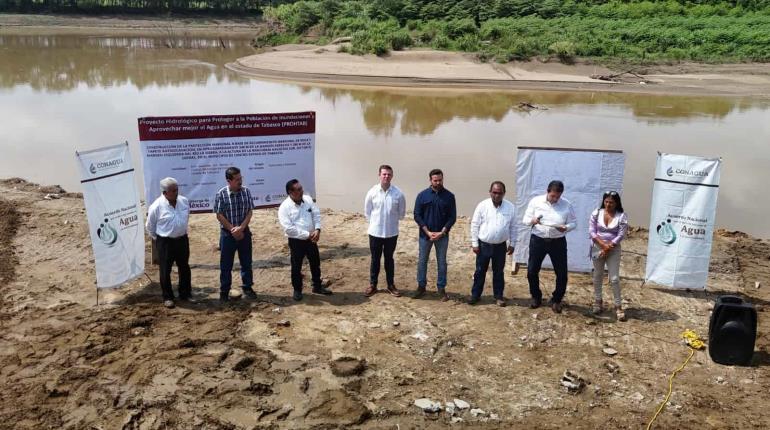 Inicia Conagua obra de protección sobre el río La Sierra en sector El Cedral de Gaviotas Sur