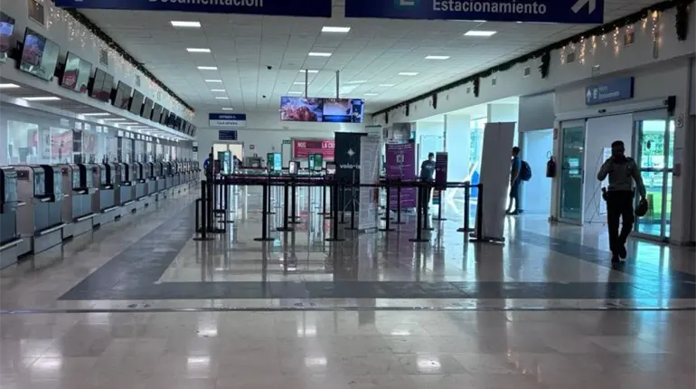 Disminución de 7.9% en el tráfico de pasajeros en julio, reporta el aeropuerto de Villahermosa