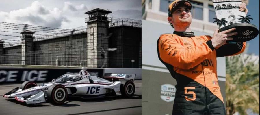 Indigna anuncio de ICE usando el número del mexicano Pato OWard en IndyCar Indigna anuncio de ICE usando el número del mexicano Pato OWard en IndyCar