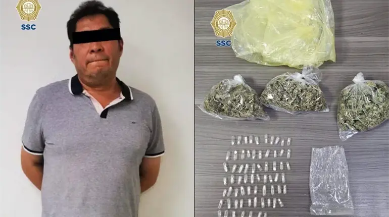 Aseguran a hombre relacionado con venta de marihuana por redes sociales en CDMX