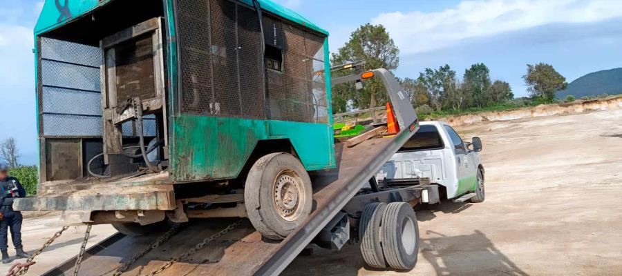 Clausuran banco de materiales pétreos y dos pistas de motos en áreas naturales protegidas de Edomex