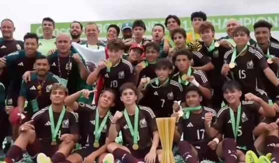 Con jugador formado en Tabasco, la sub-15 golea y son campeones de Concacaf