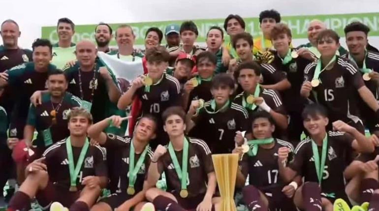Con jugador formado en Tabasco, la sub-15 golea y son campeones de Concacaf