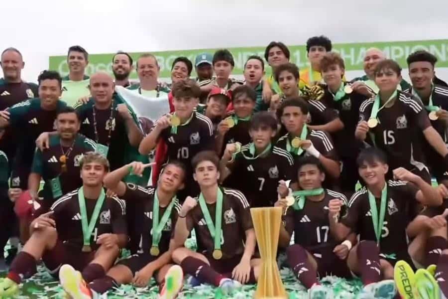 Con jugador formado en Tabasco, la sub-15 golea y son campeones de Concacaf