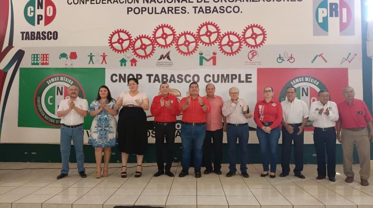 Celebra PRI Tabasco 62 aniversario del edificio de la CNOP en Villahermosa