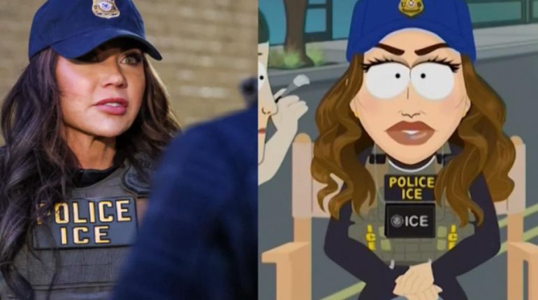 Kristi Noem critica episodio de South Park donde aparece disparándole a un perro