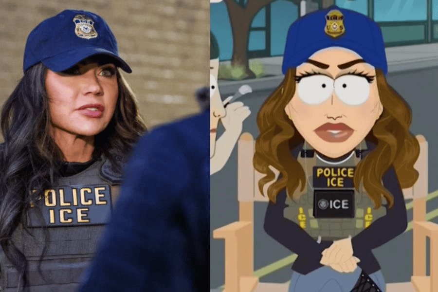 Kristi Noem critica episodio de South Park donde aparece disparándole a un perro