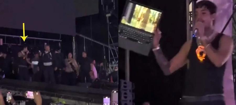¡Natanael Cano se agarra a golpes con DJ durante concierto!