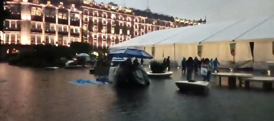 Lluvias provocan caos en CDMX y ´sumergen´ al Centro Histórico