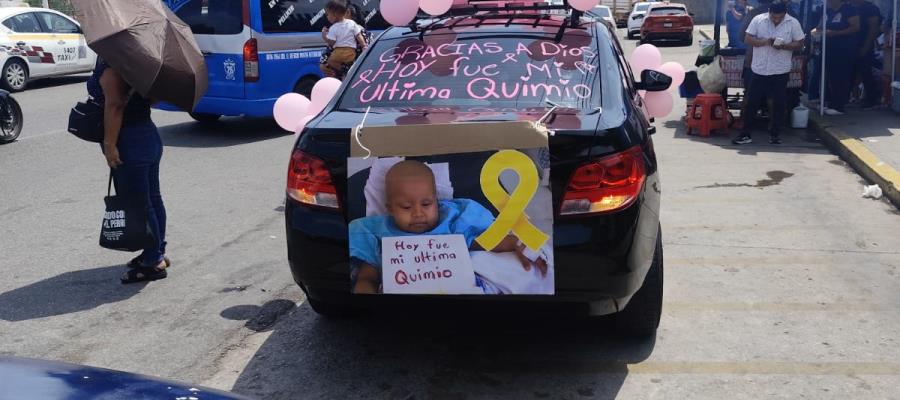 Niña de 2 años recibe su última quimio tras un año y medio de luchar contra el cáncer en Tabasco
