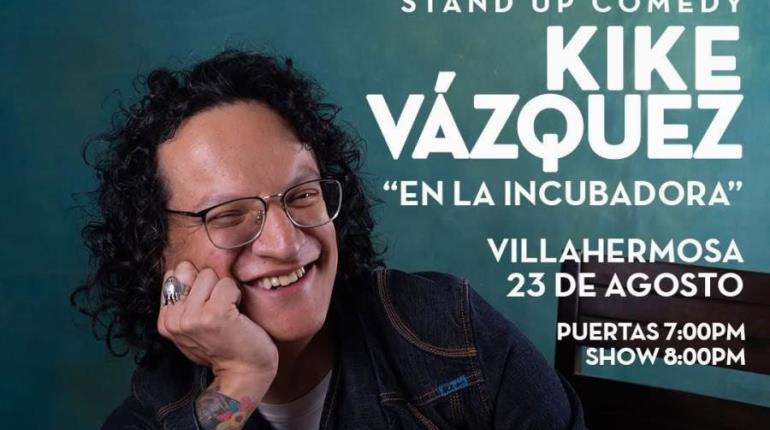 Kike Vázquez estará el 23 de agosto en Villahermosa con su stand up