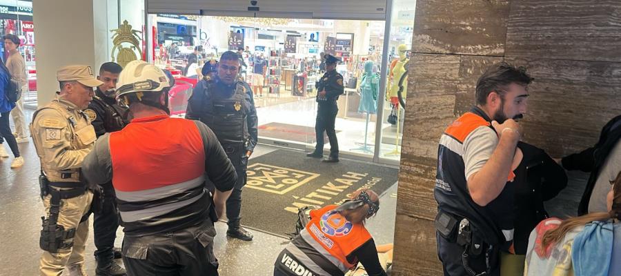 Se desploma elevador en Plaza Mítikah en la CDMX; hay 2 lesionados