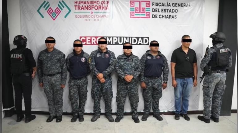 Por presunto abuso de autoridad, detienen a 6 elementos de la Fuerza Pakal en Chiapas