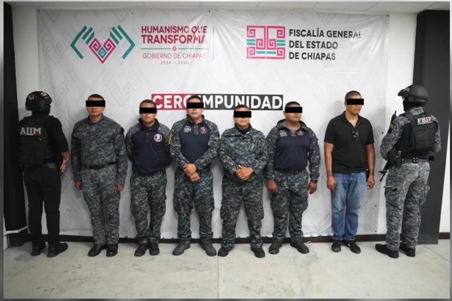 Por presunto abuso de autoridad, detienen a 6 elementos de la Fuerza Pakal en Chiapas