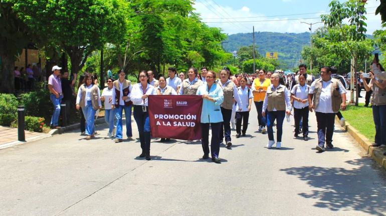 Dan segundo banderazo bilateral de campaña contra el dengue en Tabasco y Chiapas