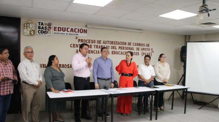 Concluye Setab proceso de cambios de centros de trabajo 2025 para personal PAAE