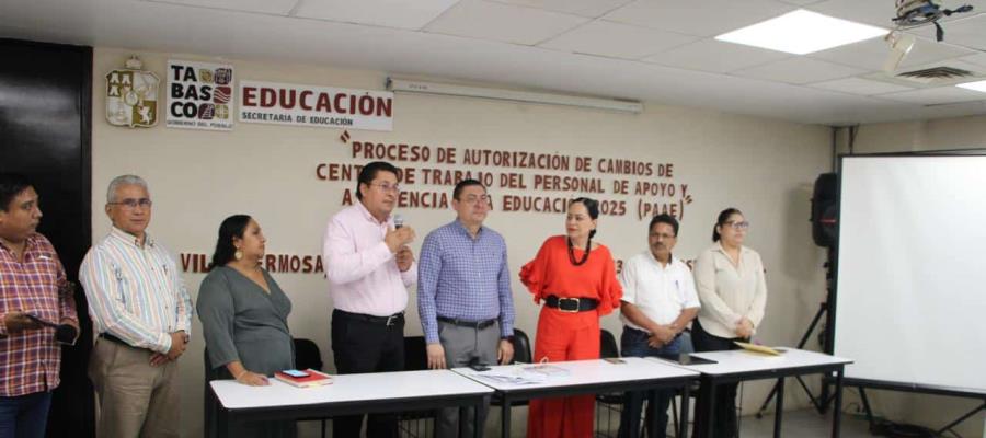 Concluye Setab proceso de cambios de centros de trabajo 2025 para personal PAAE