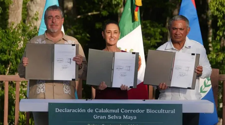 México firma con Guatemala y Belice, la creación del Corredor de la Gran Selva Maya