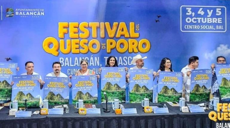 Anuncian el Festival del Queso de Poro del 3 al 5 de octubre en Balancán