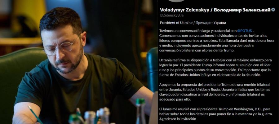 Zelenski se reunirá con Trump este lunes en Washington
