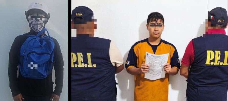 Arrestan a tabasqueño en Yucatán por robo con violencia a comercio