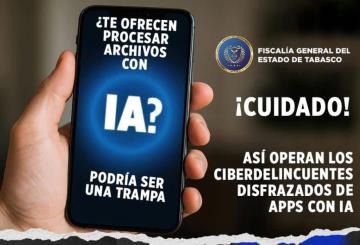 Alerta FGE sobre uso de aplicaciones con IA para robo de identidad o información