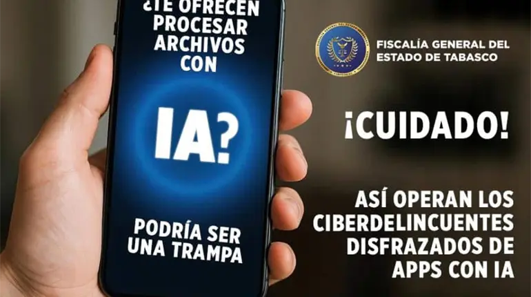 Alerta FGE sobre uso de aplicaciones con IA para robo de identidad o información