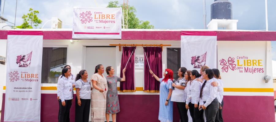 Sheinbaum inaugura Centro Libre para las Mujeres en Campeche