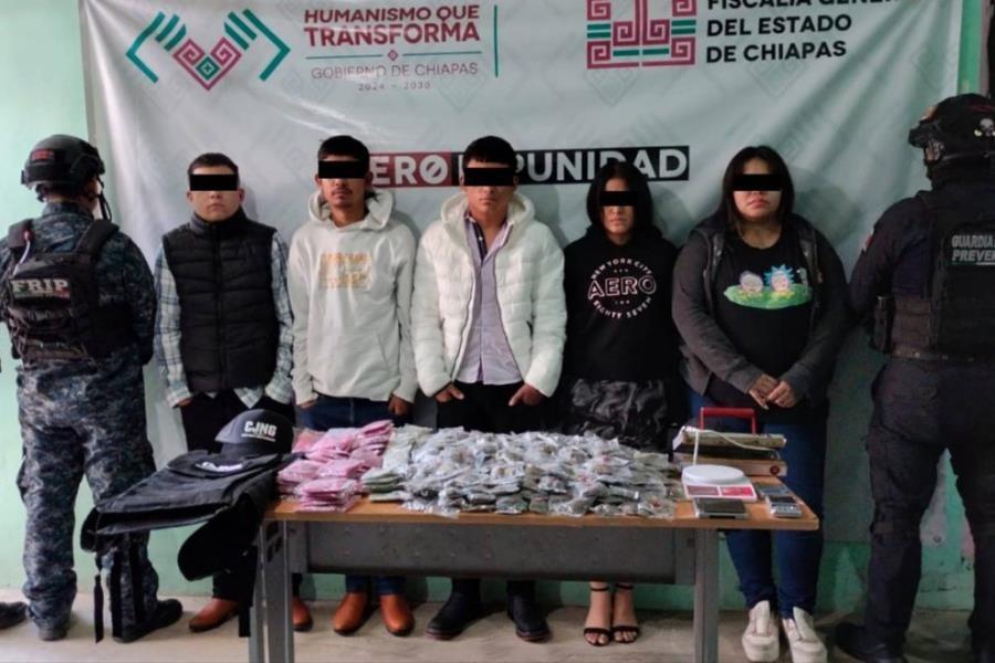 Detienen en Chiapas a 5 presuntos integrantes del CJNG