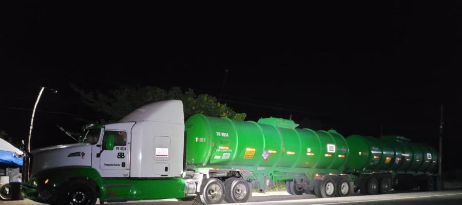 Captura FIRT Olmeca a un hombre y asegura autotanques con 64 mil litros de hidrocarburo