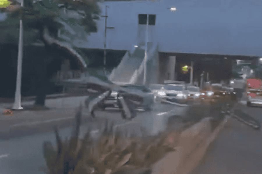 ¡Apenas duró 1 día! Cae adorno patrio por el MUSEVI