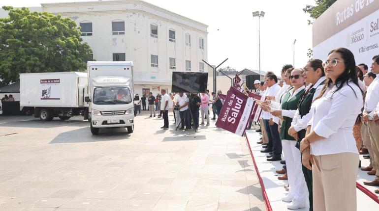 Dan banderazo en Tabasco a ´Rutas de la Salud´; repartirán un millón de medicamentos
