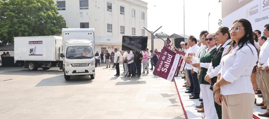Dan banderazo en Tabasco a ´Rutas de la Salud´; repartirán un millón de medicamentos