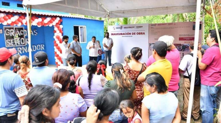 Entregan 71 viviendas rurales a familias de Villa Tamulté de las Sabanas, Paraíso y Cunduacán