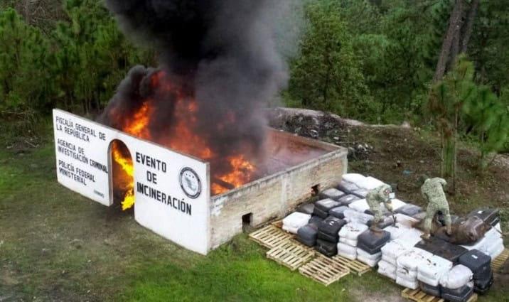 Destruyen más de una tonelada de narcóticos en Guerrero