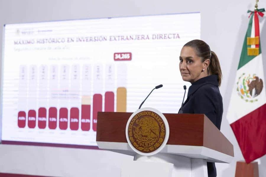 "Ni los aranceles pudieron con la economía de México", presume Sheinbaum aumento de inversión extranjera directa