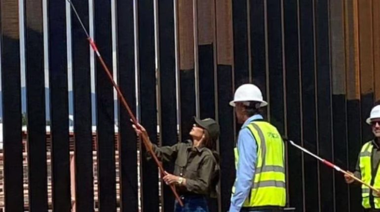 Pintan de negro muro fronterizo con México para elevar temperatura y hacerlo difícil de escalar